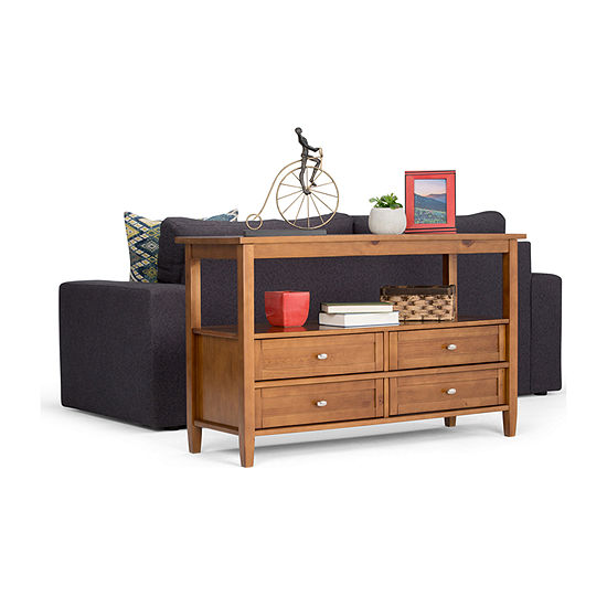 Warm Shaker Console Sofa Table Jcpenney Color Brown