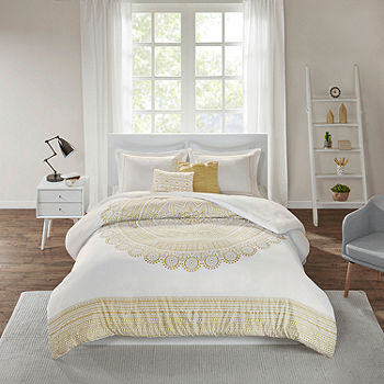 Intelligent Design Adara Medallion Duvet Cover Set Color Gold