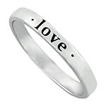 Silver Treasures Love Sterling Silver Band