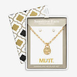 Mixit Lock Necklace & Stud Earring 2-pc. Jewelry Set