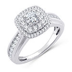 Womens 1 CT. T.W. Genuine White Diamond 10K Gold Engagement Ring