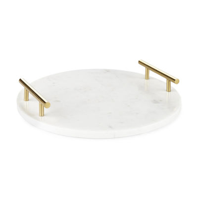 Loom + Forge Marble 14” Serving Tray