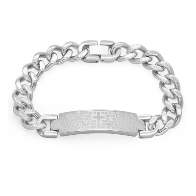Mens Stainless Steel ID Bracelet, Color White JCPenney