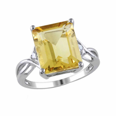 Womens Genuine Yellow Citrine Sterling Silver Cocktail Ring - JCPenney