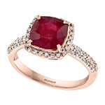 LIMITED QUANTITIES! Effy Final Call Womens Lead Glass-Filled Red Ruby & 1/3 CT. T.W.  Genuine DIamond 14K Gold Cocktail Ring