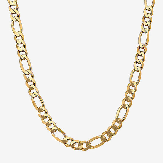 14K Gold 26 Inch Solid Figaro Chain Necklace