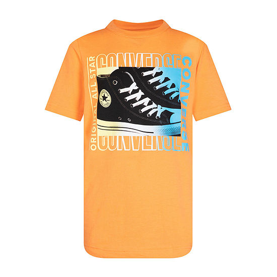 Converse Big Boys Crew Neck Short Sleeve Graphic T-Shirt
