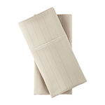 Liz Claiborne 600TC Cotton Sateen Dobby Stripe Wrinkle Free Sheet Set