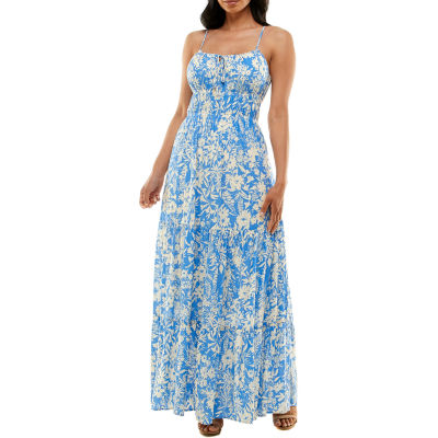 premier amour sleeveless floral maxi dress