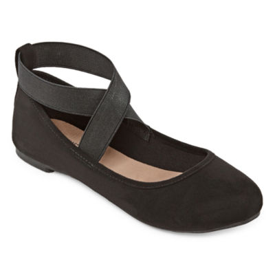 Arizona Womens Maybell Ballet Flats, Color: Black - JCPenney