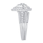Womens 1 CT. T.W. Genuine White Diamond 10K White Gold Pear Bridal Set