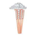 Womens 1 CT. T.W. Genuine White Diamond 10K Rose Gold Pear Bridal Set