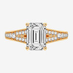 Modern Bride Signature Womens 2 1/3 CT. T.W. Lab Grown White Diamond 14K Gold Rectangular Solitaire Engagement Ring