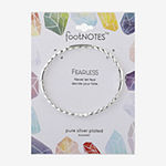 Footnotes Fearless Silver Tone Butterfly Bangle Bracelet