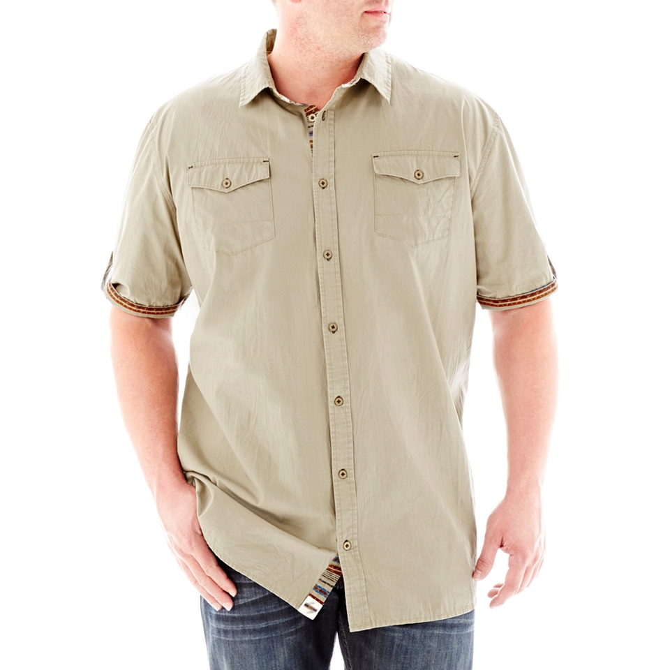 I Jeans By Buffalo Mearl Short Sleeve Woven Shirt Big and Tall, Dust Combo, Mens