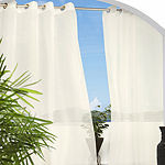 Cote D' Azure Light-Filtering Grommet Top Single Outdoor Curtain Panel