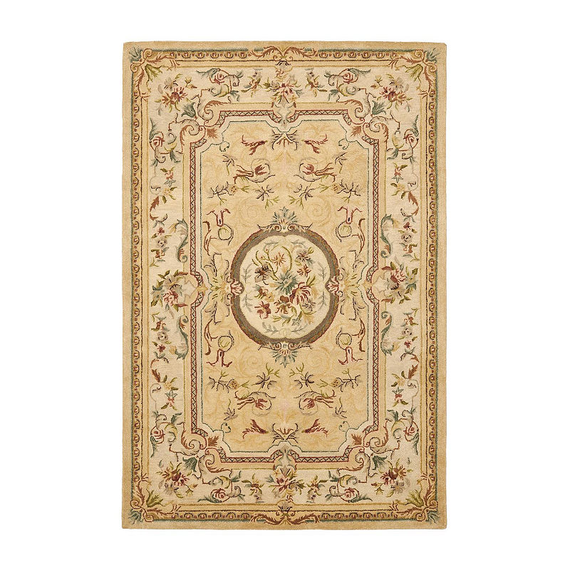 Safavieh Georgia Floral Rug, 6 Ft Round, Yellow