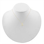 Diamond Accent 10K Yellow Gold Heart Pendant Necklace