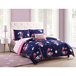 Kute Kids Kute Kids Purple Floral Lightweight Reversible Comforter Set