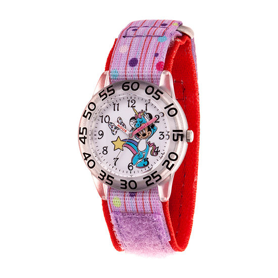 Disney Minnie Mouse Girls Purple Strap Watch Wds000751
