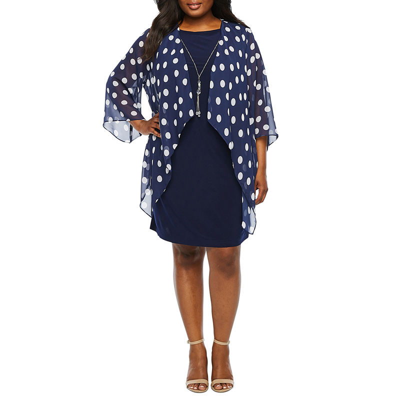 Perceptions 3/4Sleeve Paisley Print Jacket Dress Plus, Purple (Size