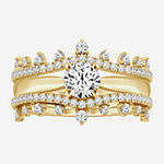 Womens 1/2 CT. T.W. Genuine White Diamond 14K Gold Ring Guard