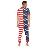 Americana Family Mens Short Sleeve One Piece Pajama