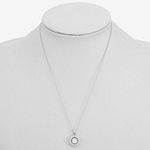 Monet Jewelry Cubic Zirconia 17 Inch Cable Round Pendant Necklace