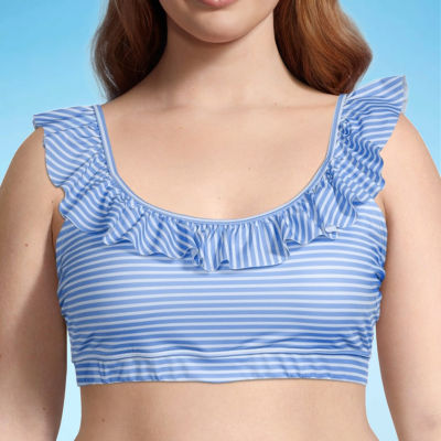 Outdoor Oasis Striped Bra Bikini Swimsuit Top