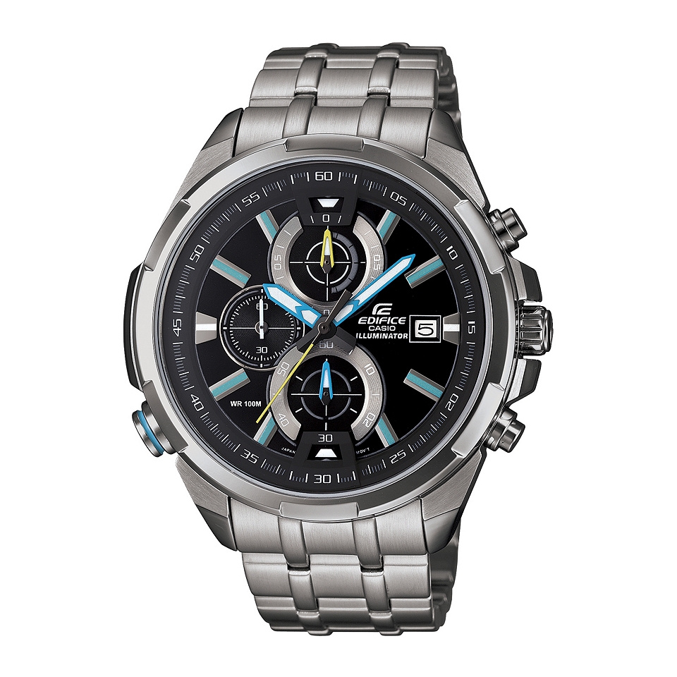 Casio Mens Silver Tone Multifunction Chronograph Watch