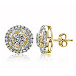 1/2 CT. T.W. Diamond 10K Yellow Gold Cluster Earrings