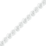 1/10 CT. T.W. Genuine White Diamond Sterling Silver 7.25 Inch Tennis Bracelet