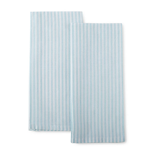 Farmer's Market Teal Stripe 2-pc. Kitchen Towel Set