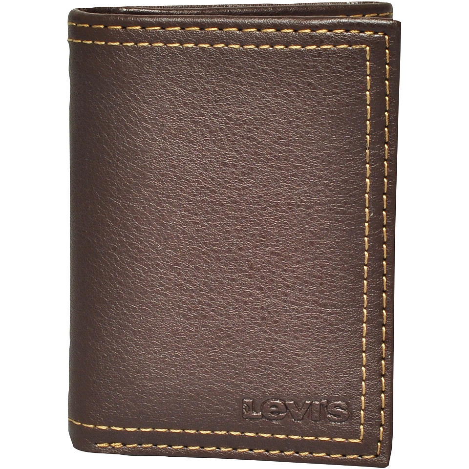 Levis Leather Trifold Wallet, Mens
