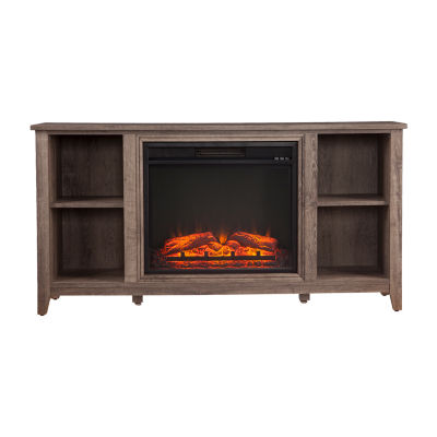 Southern Enterprises Paley Electric Fireplace Color Smoked Ash