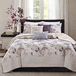Madison Park Piper Floral 6-pc. Quilted Coverlet Set