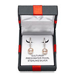 Limited Time Special!! Pink Cultured Freshwater Pearl Sterling Silver Drop Earrings