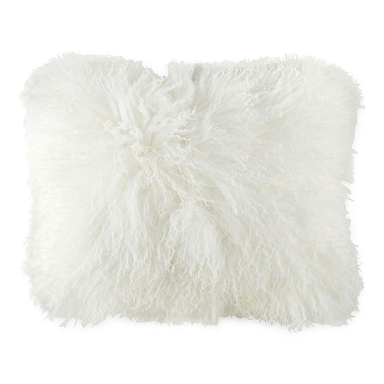 Loom + Forge Mongan Fur Lumbar Pillow