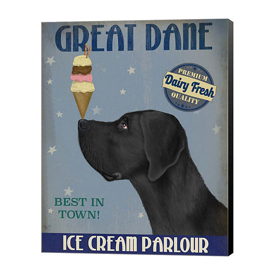 Metaverse Art Great Dane Black Ice Cream Canvas Wall Art Color Various Colors Jcpenney