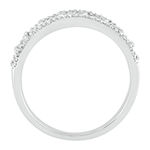 Womens 1/3 CT. T.W. Genuine White Diamond Sterling Silver Round Cocktail Ring