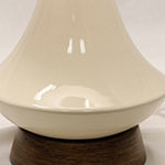 Stylecraft 9.5 W White & Cream Ceramic Table Lamp