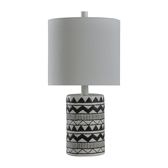 Stylecraft 10 W Black & White Ceramic Table Lamp