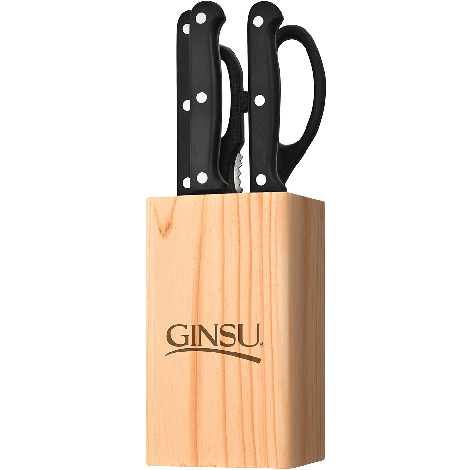 Ginsu Essentials Series 5 Piece Knife Block Prep Set