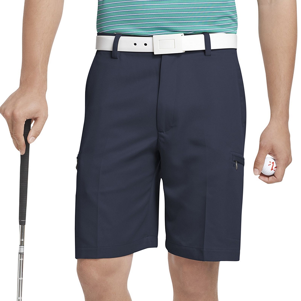 Izod Golf Solid Cargo Shorts, Midnight, Mens