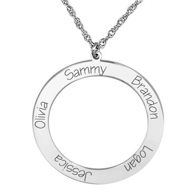 Personalized Open Circle Names Pendant Necklace JCPenney