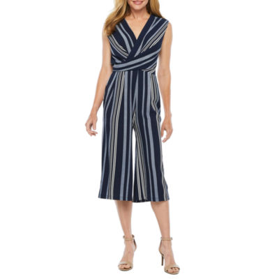 jcpenney striped jumpsuit