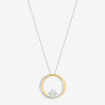 DiamonArt® White Cubic Zirconia 14K Gold Over Silver Round 2-pc. Jewelry Set