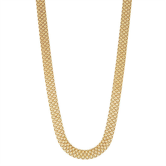 10K Gold 18 Inch Hollow Link Chain Necklace