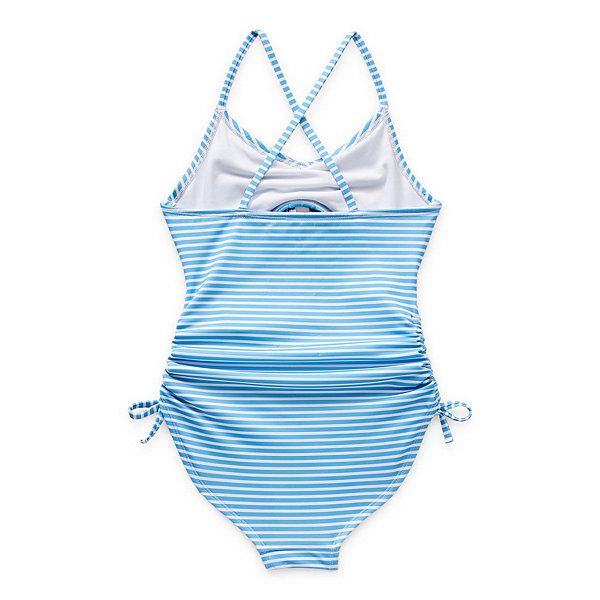 Outdoor Oasis Little & Big Girls Striped One Piece Swimsuit