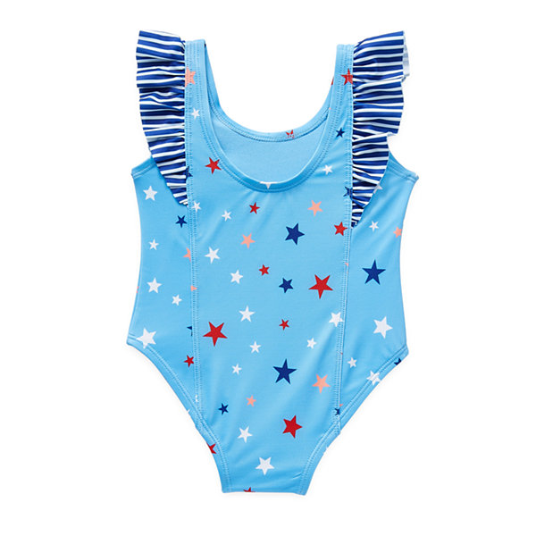 Outdoor Oasis Baby Girls Striped One Piece Swimsuit